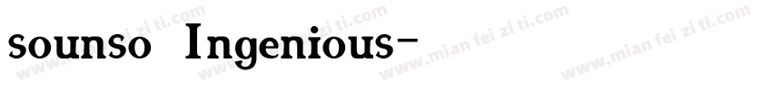 sounso Ingenious字体转换